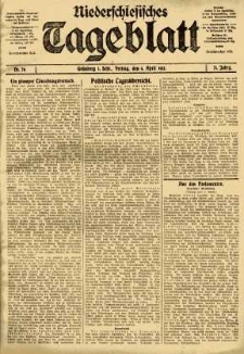 Niederschlesisches Tageblatt, no 78 (Freitag, den 4. April 1913)