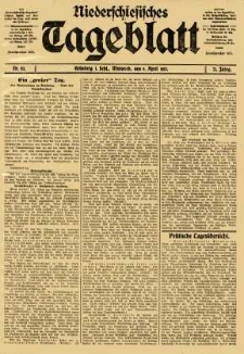 Niederschlesisches Tageblatt, no 82 (Mittwoch, den 9. April 1913)