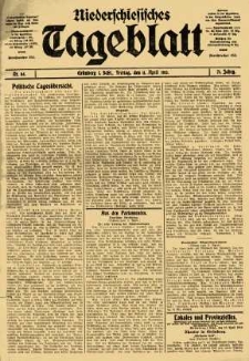 Niederschlesisches Tageblatt, no 84 (Freitag, den 11. April 1913)