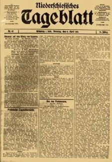Niederschlesisches Tageblatt, no 87 (Dienstag, den 15. April 1913)