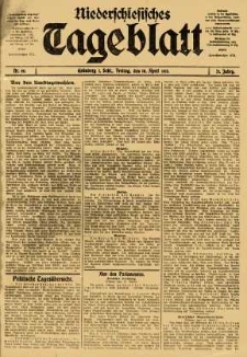Niederschlesisches Tageblatt, no 90 (Freitag, den 18. April 1913)