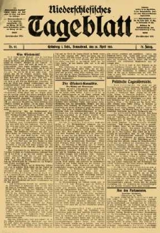 Niederschlesisches Tageblatt, no 97 (Sonnabend, den 26. April 1913)