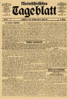 Niederschlesisches Tageblatt, no 98 (Sonntag, den 27. April 1913)
