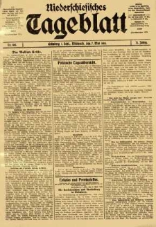 Niederschlesisches Tageblatt, no 105 (Mittwoch, den 7. Mai 1913)