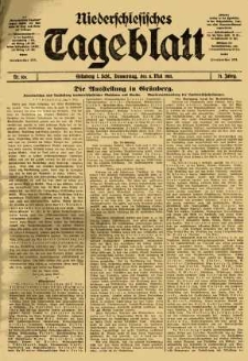 Niederschlesisches Tageblatt, no 106 (Donnerstag, den 8. Mai 1913)