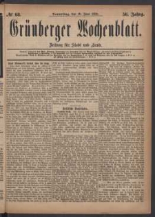 Grünberger Wochenblatt: Zeitung für Stadt und Land, No. 68. (10. Juni 1880)