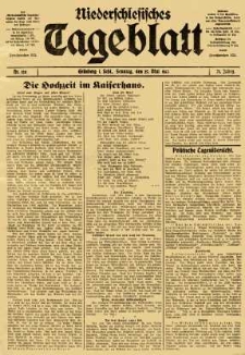 Niederschlesisches Tageblatt, no 120 (Sonntag, den 25. Mai 1913)