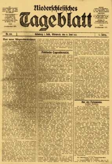 Niederschlesisches Tageblatt, no 134 (Mittwoch, den 11. Juni 1913)