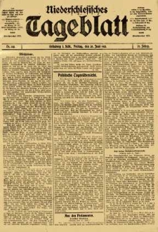Niederschlesisches Tageblatt, no 142 (Freitag, den 20. Juni 1913)
