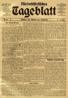 Niederschlesisches Tageblatt, no 182 (Mittwoch, den 6. August 1913)