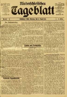 Niederschlesisches Tageblatt, no 187 (Dienstag, den 12. August 1913)