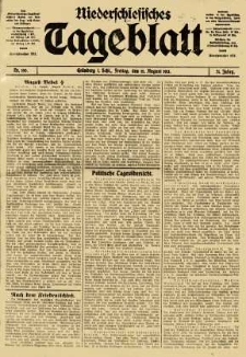 Niederschlesisches Tageblatt, no 190 (Freitag, den 15. August 1913)