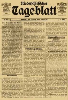 Niederschlesisches Tageblatt, no 192 (Sonntag, den 17. August 1913)