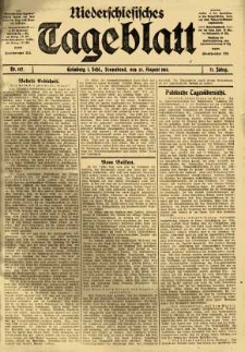 Niederschlesisches Tageblatt, no 197 (Sonnabend, den 23. August 1913)