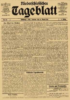 Niederschlesisches Tageblatt, no 198 (Sonntag, den 24. August 1913)