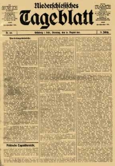 Niederschlesisches Tageblatt, no 199 (Dienstag, den 26. August 1913)
