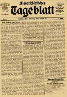Niederschlesisches Tageblatt, no 201 (Donnerstag, den 28. August 1913)
