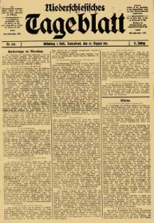 Niederschlesisches Tageblatt, no 203 (Sonnabend, den 30. August 1913)