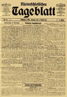 Niederschlesisches Tageblatt, no 204 (Sonntag, den 31. August 1913)