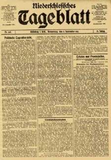 Niederschlesisches Tageblatt, no 207 (Donnerstag, den 4. September 1913)