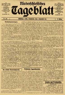 Niederschlesisches Tageblatt, no 209 (Sonnabend, den 6. September 1913)