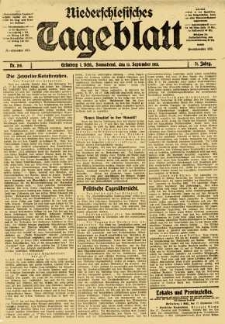 Niederschlesisches Tageblatt, no 215 (Sonnabend, den 13. September 1913)