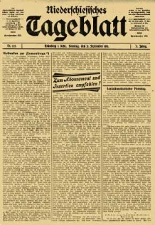 Niederschlesisches Tageblatt, no 222 (Sonntag, den 21. September 1913)