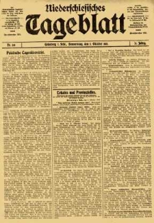 Niederschlesisches Tageblatt, no 231 (Donnerstag, den 2. Oktober 1913)