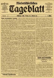 Niederschlesisches Tageblatt, no 232 (Freitag, den 3. Oktober 1913)