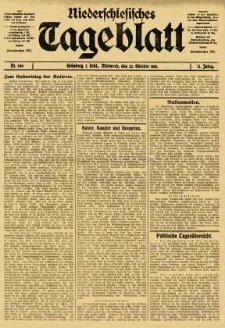 Niederschlesisches Tageblatt, no 248 (Mittwoch, den 22. Oktober 1913)