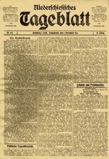 Niederschlesisches Tageblatt, no 257 (Sonnabend, den 1. November 1913)