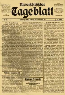 Niederschlesisches Tageblatt, no 258 (Sonntag, den 2. November 1913)