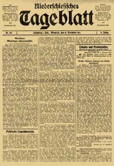 Niederschlesisches Tageblatt, no 272 (Mittwoch, den 19. November 1913)