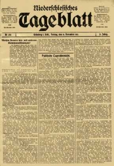 Niederschlesisches Tageblatt, no 273 (Freitag, den 21. November 1913)