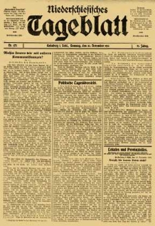 Niederschlesisches Tageblatt, no 275 (Sonntag, den 23. November 1913)