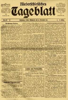 Niederschlesisches Tageblatt, no 277 (Mittwoch, den 26. November 1913)