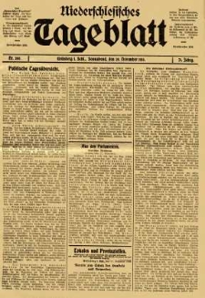 Niederschlesisches Tageblatt, no 280 (Sonnabend, den 29. November 1913)