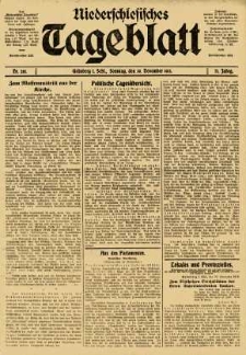 Niederschlesisches Tageblatt, no 281 (Sonntag, den 30. November 1913)