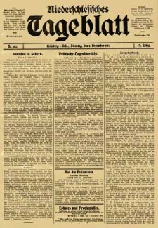 Niederschlesisches Tageblatt, no 282 (Dienstag, den 2. Dezember 1913)