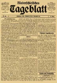Niederschlesisches Tageblatt, no 289 (Mittwoch, den 10. Dezember 1913)