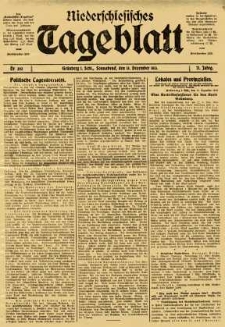 Niederschlesisches Tageblatt, no 292 (Sonnabend, den 13. Dezember 1913)