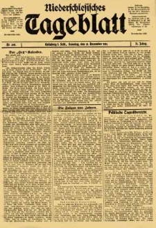 Niederschlesisches Tageblatt, no 299 (Sonntag, den 21. Dezember 1913)