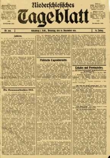 Niederschlesisches Tageblatt, no 304 (Dienstag, den 30. Dezember 1913)