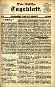 Niederschlesisches Tageblatt, no 5 (Grünberg i. Schl., Freitag, den 7. Januar 1898)
