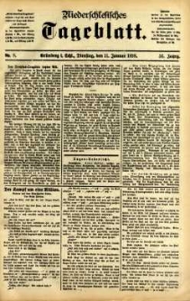 Niederschlesisches Tageblatt, no 8 (Grünberg i. Schl., Dienstag, den 11. Januar 1898)