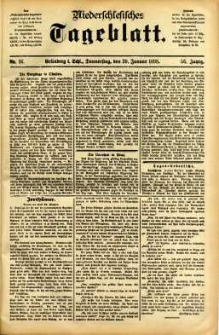 Niederschlesisches Tageblatt, no 16 (Grünberg i. Schl., Donnerstag, den 20. Januar 1898)