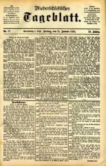 Niederschlesisches Tageblatt, no 17 (Grünberg i. Schl., Freitag, den 21. Januar 1898)