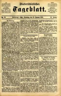 Niederschlesisches Tageblatt, no 19 (Grünberg i. Schl., Sonntag, den 23. Januar 1898)