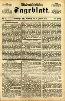 Niederschlesisches Tageblatt, no 21 (Grünberg i. Schl., Mittwoch, den 26. Januar 1898)