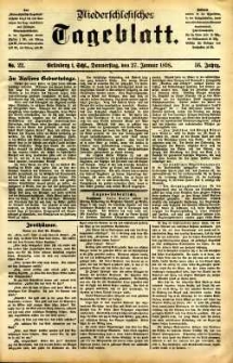 Niederschlesisches Tageblatt, no 22 (Grünberg i. Schl., Donnerstag, den 27. Januar 1898)